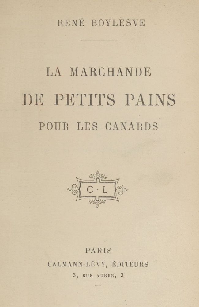 La marchande de petits pains pour les canards