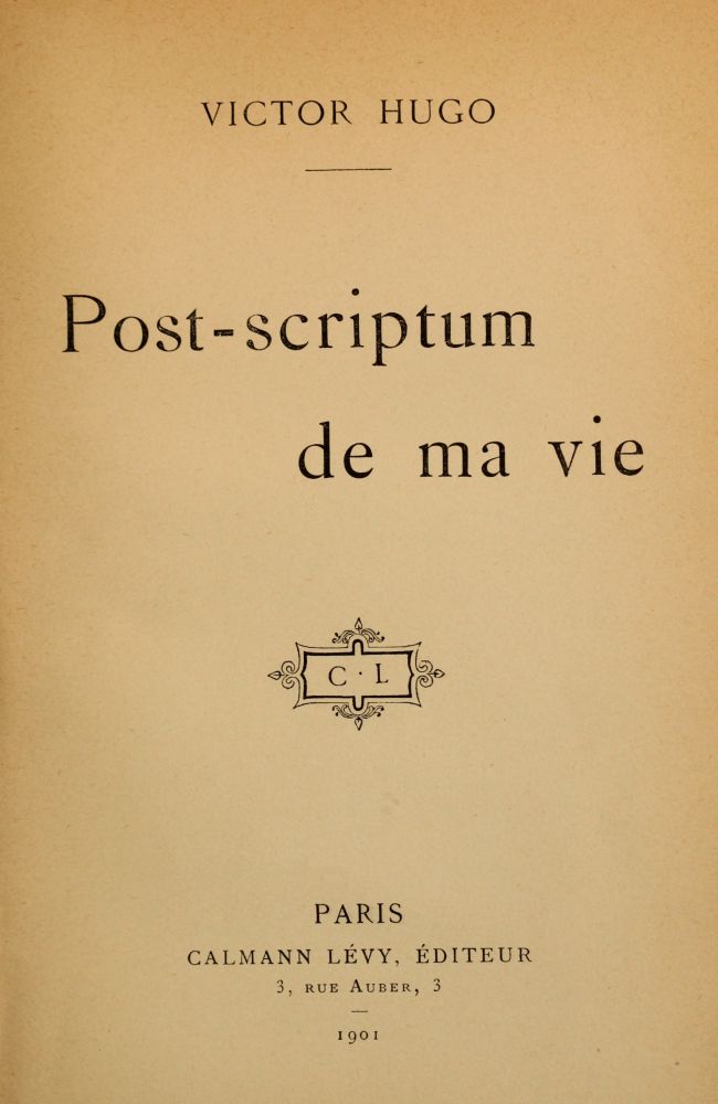 Post-scriptum de ma vie Post-scriptum de ma vie