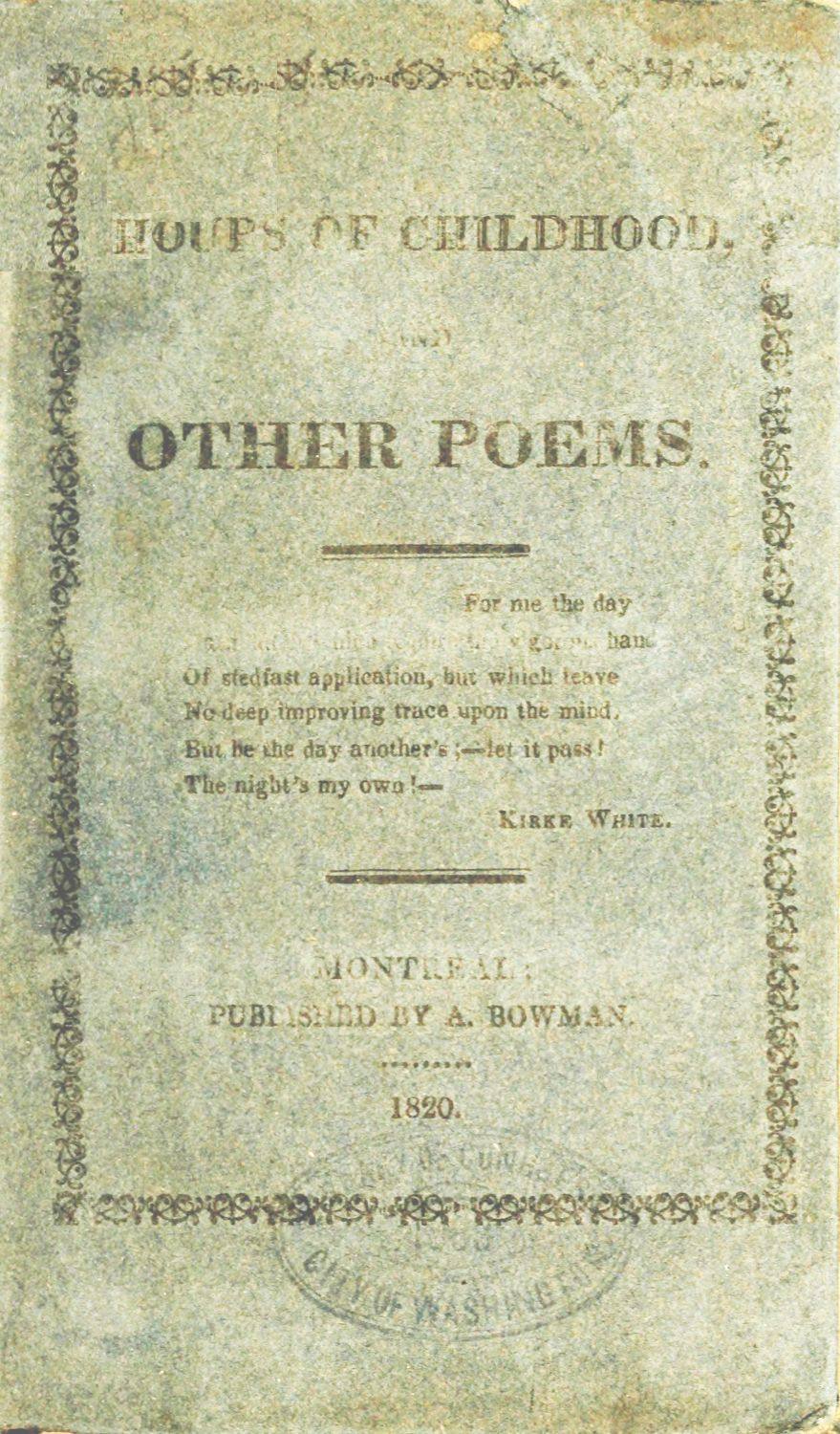 Hours of childhood, and other poems Hours of childhood, and other poems
