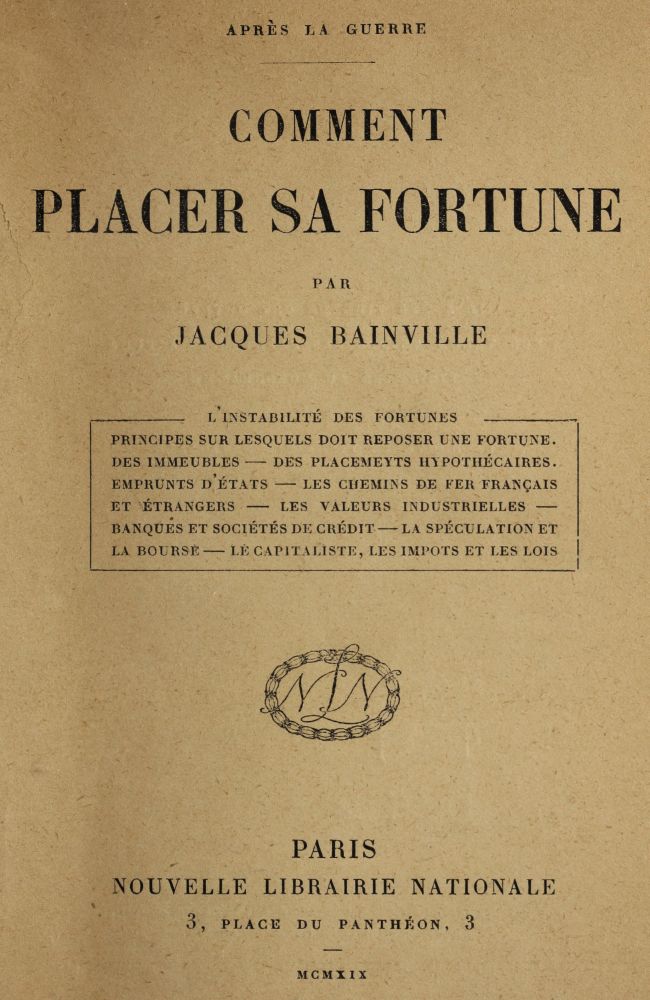 Comment placer sa fortune
