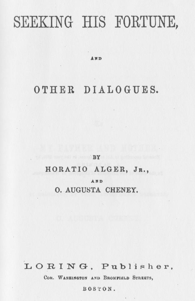 Seeking His Fortune, and Other Dialogues Seeking His Fortune, and Other Dialogues