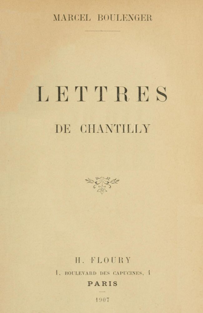 Chantilly Mektupları