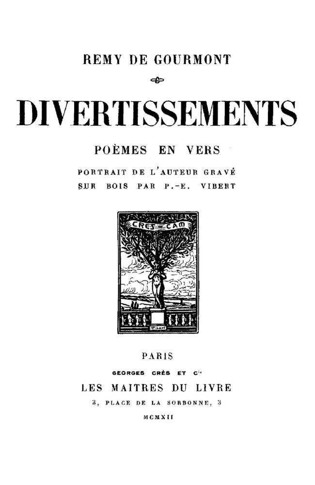 Divertissements: poèmes en vers Divertissements: poèmes en vers