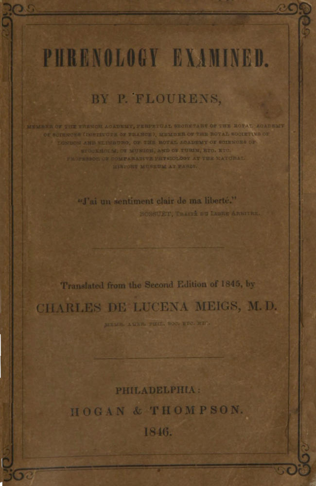 P. Flourens - Frenoloji İncelendi