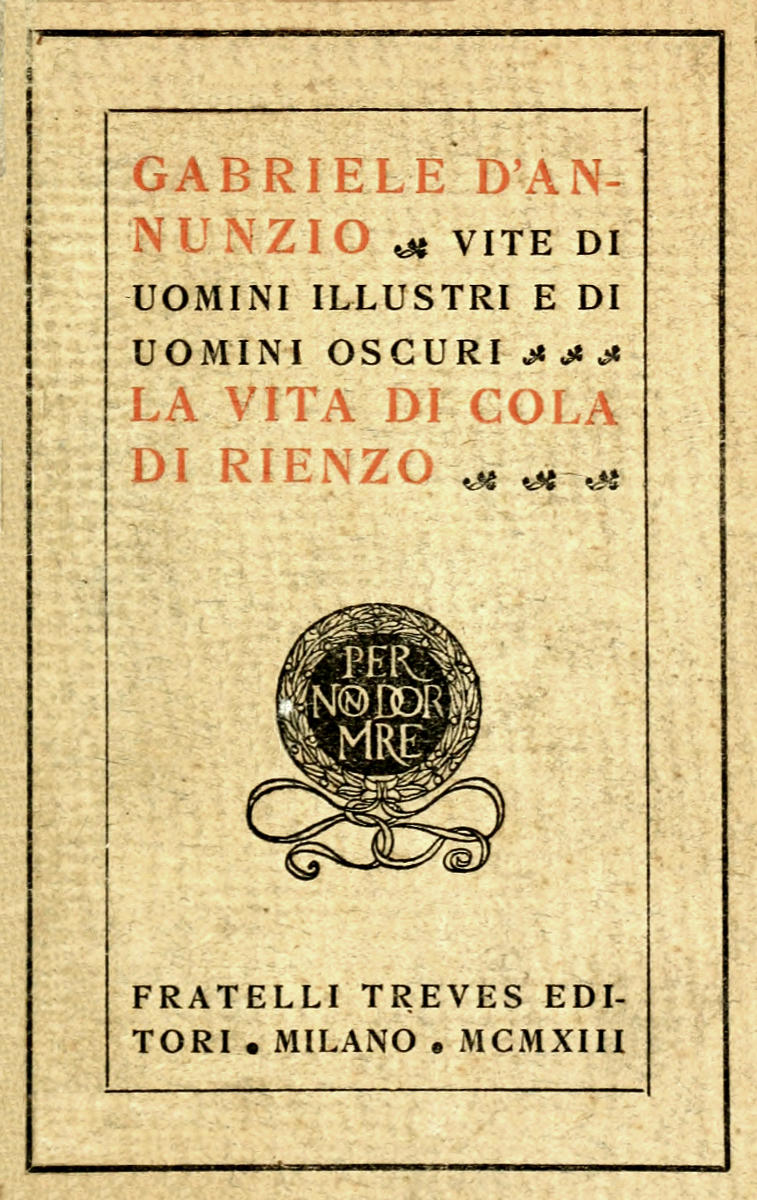 La vita di Cola di Rienzo