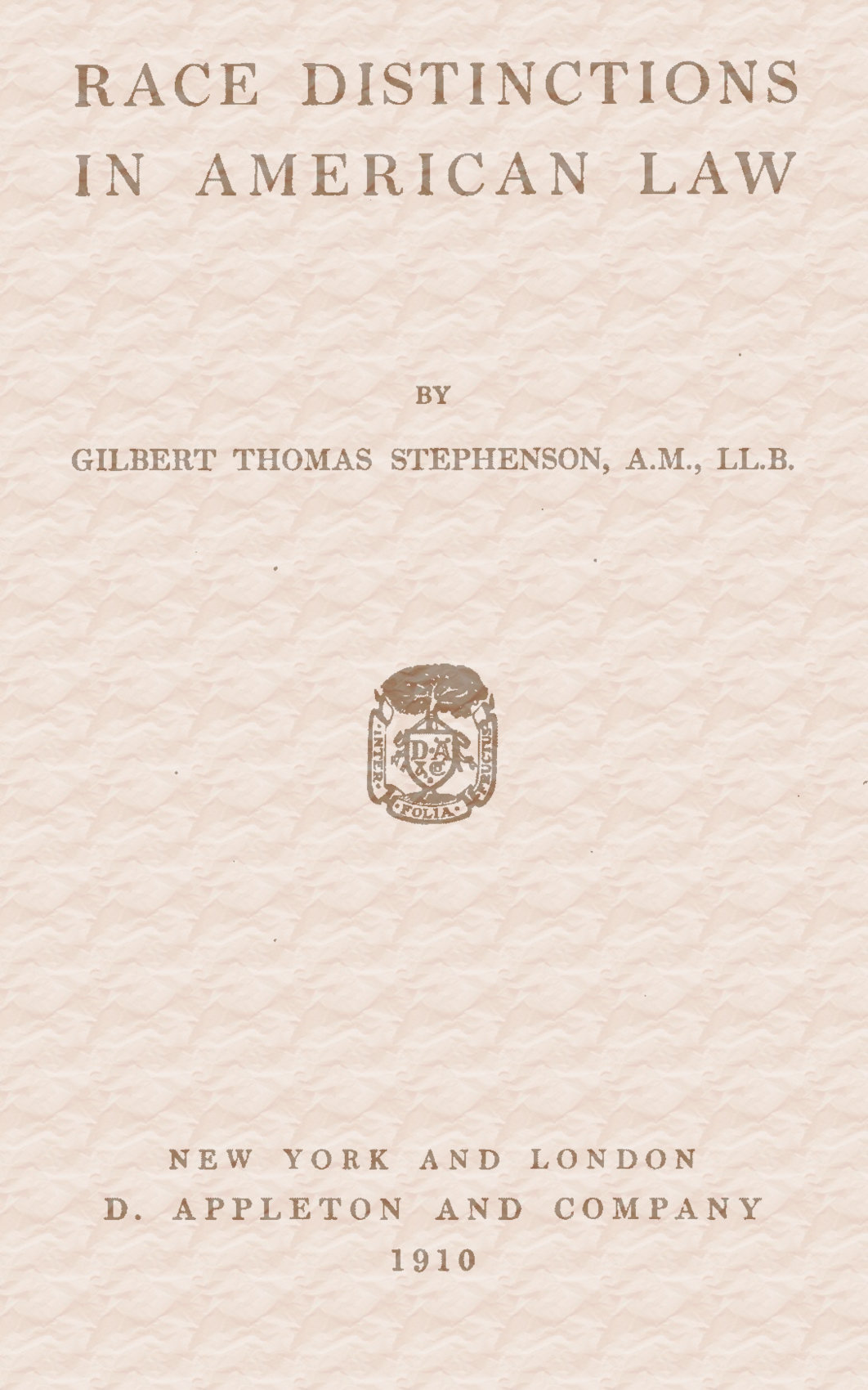 Race Distinctions in American Law Race Distinctions in American Law