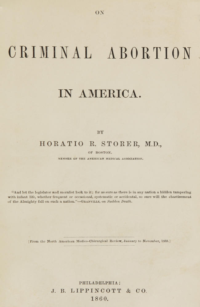On criminal abortion in America On criminal abortion in America
