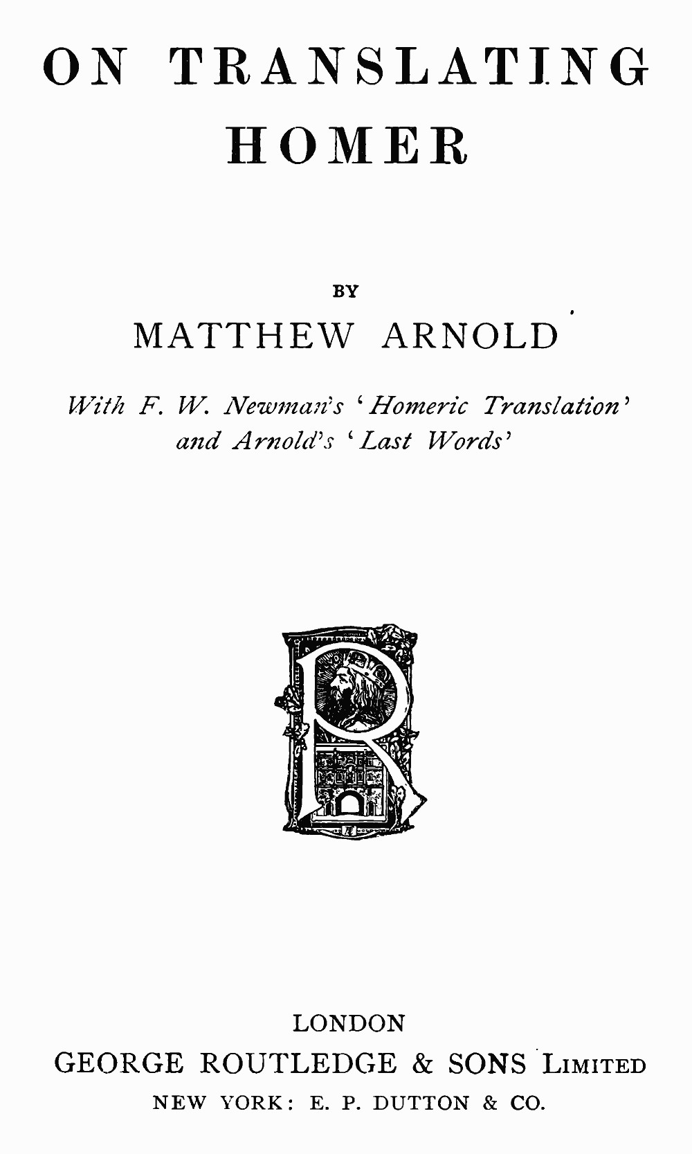 On Translating Homer On Translating Homer