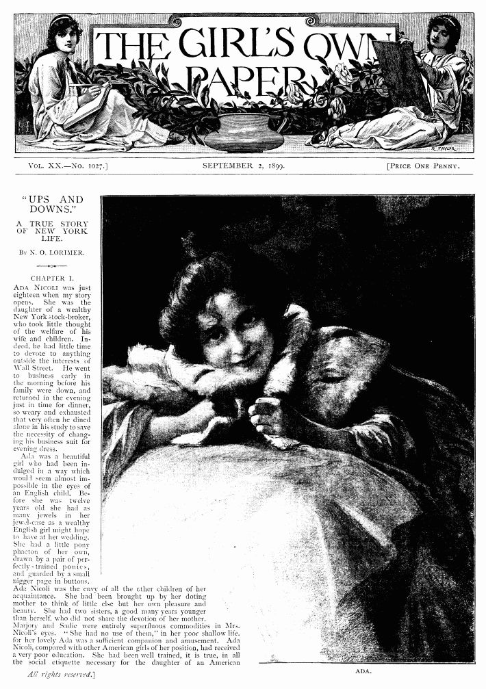 The Girl's Own Paper, Vol. XX, No. 1027, September 2, 1899 The Girl's Own Paper, Vol. XX, No. 1027, September 2, 1899