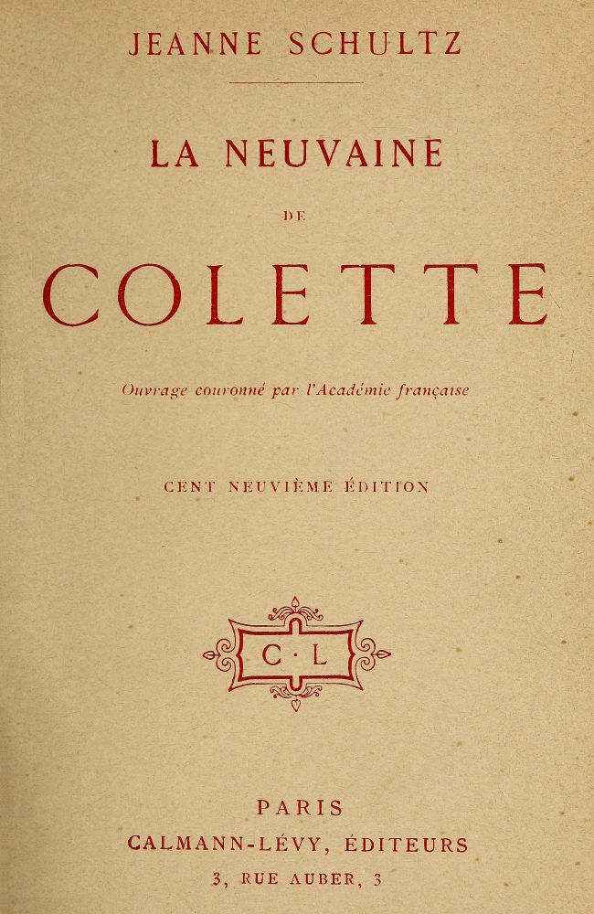 La neuvaine de Colette La neuvaine de Colette