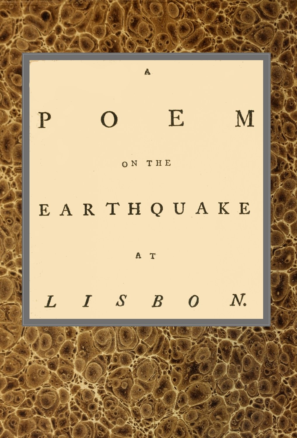 A poem on the earthquake at Lisbon A poem on the earthquake at Lisbon