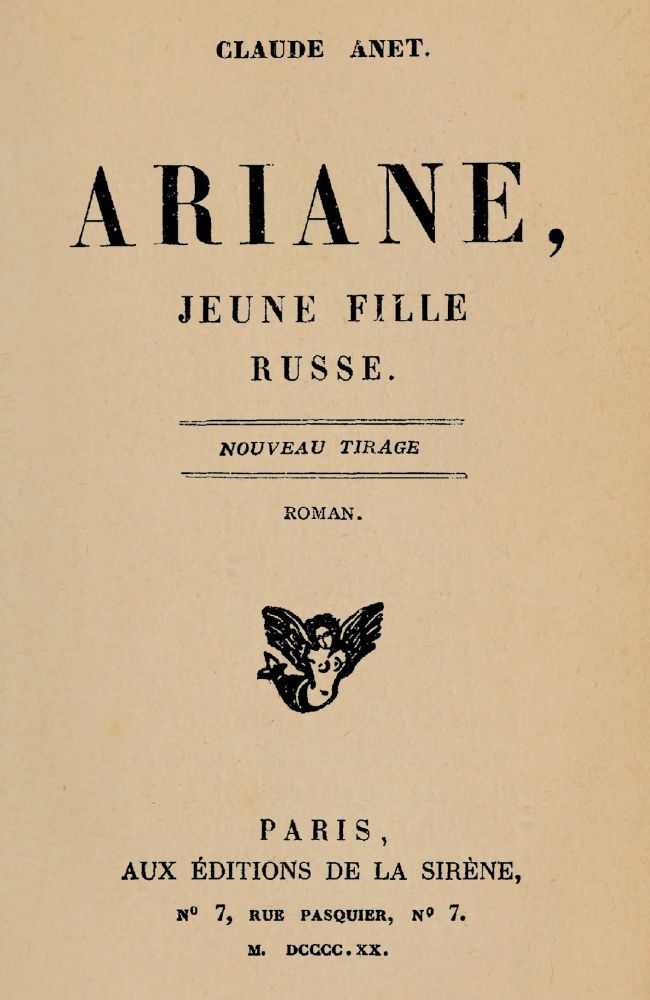 Ariane, jeune fille russe Ariane, jeune fille russe