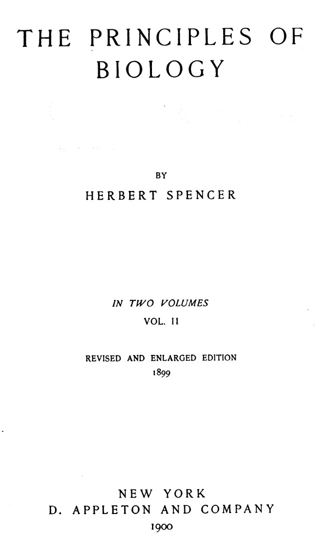 The Principles of Biology, Volume 2 (of 2) The Principles of Biology, Volume 2 (of 2)