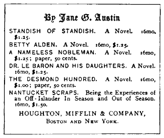 By Jane G. Austin