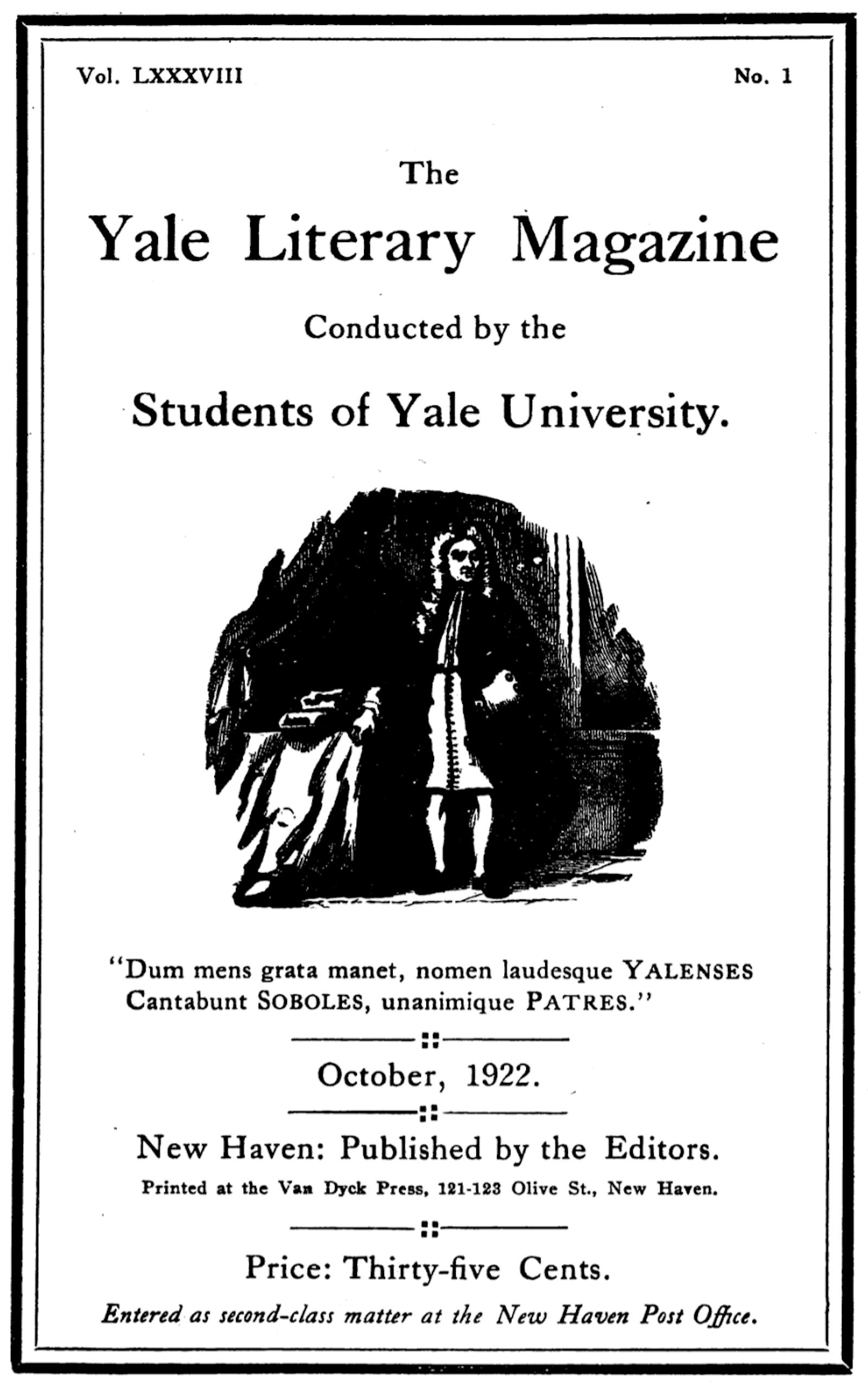 The Yale Literary Magazine (Vol. LXXXVIII, No. 1, October 1922)