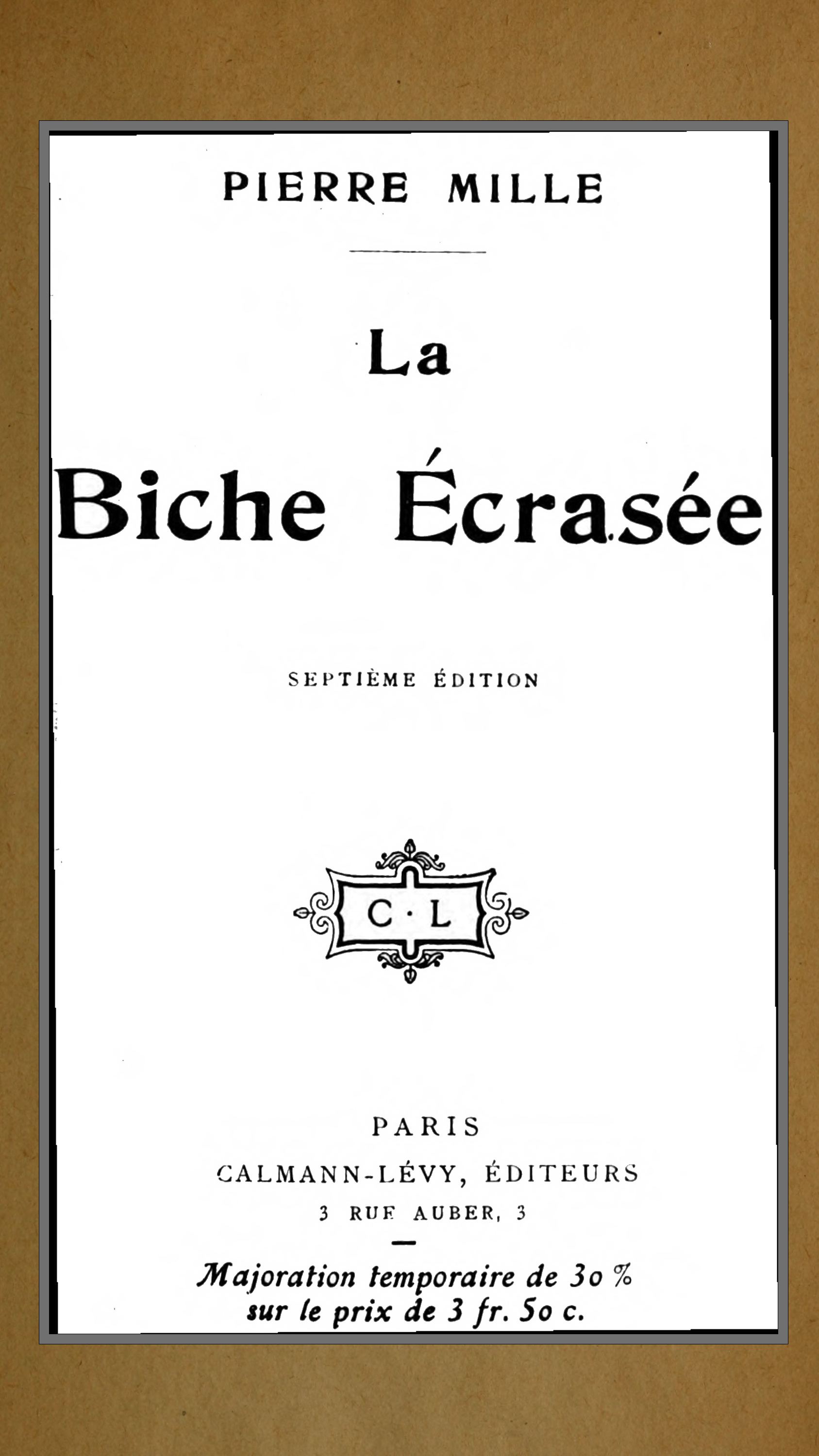 La biche écrasée La biche écrasée