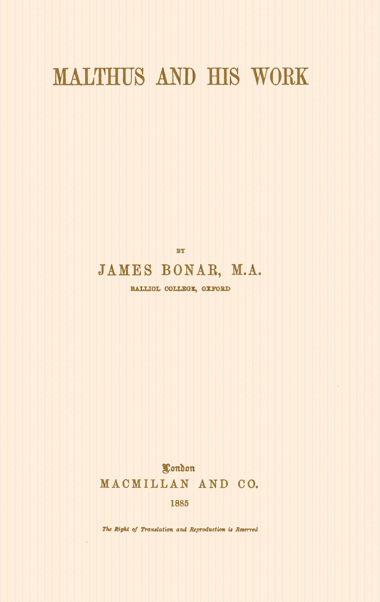 Malthus ve Eseri