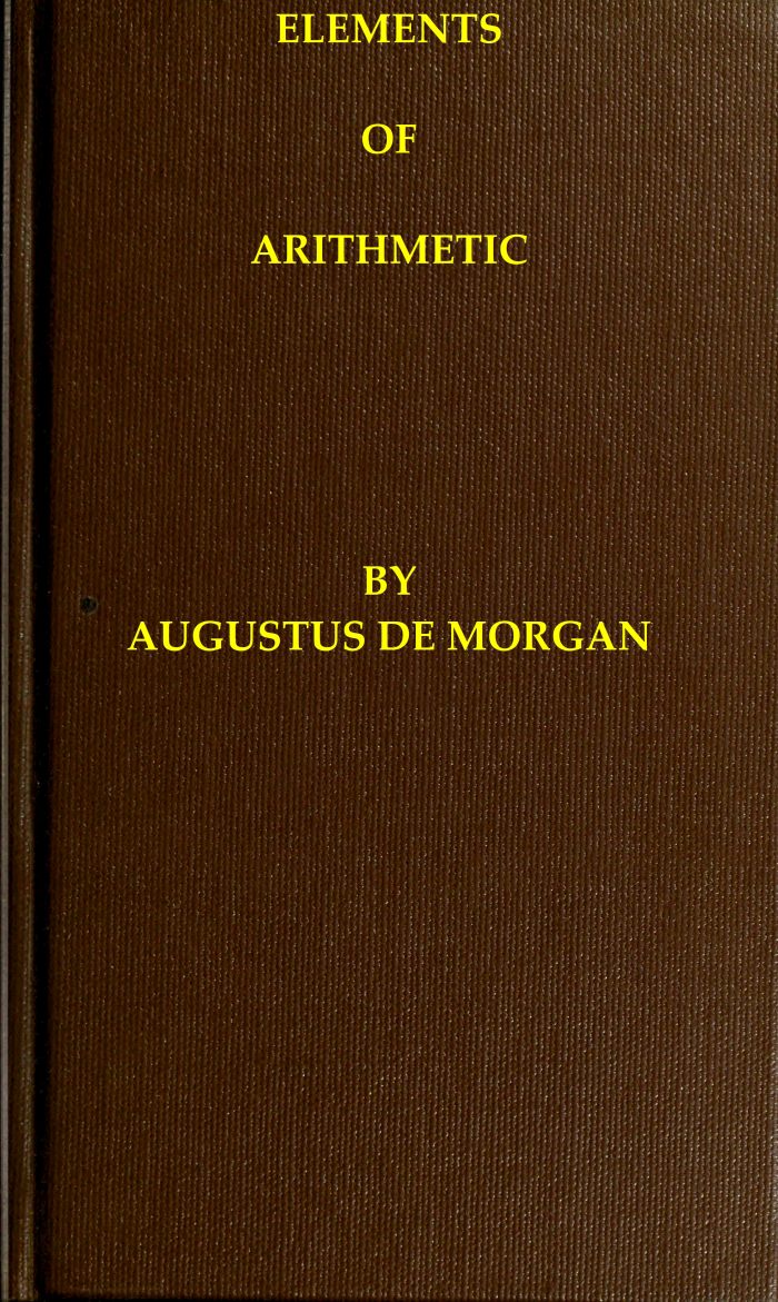 Elements of arithmetic Elements of arithmetic