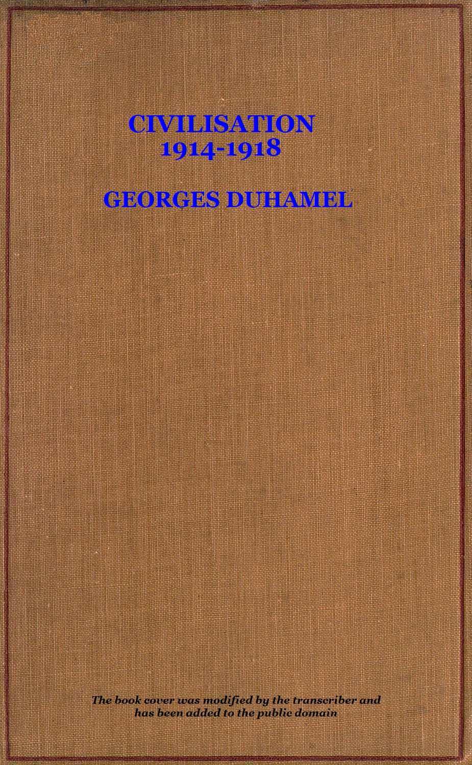Civilisation 1914-1918
