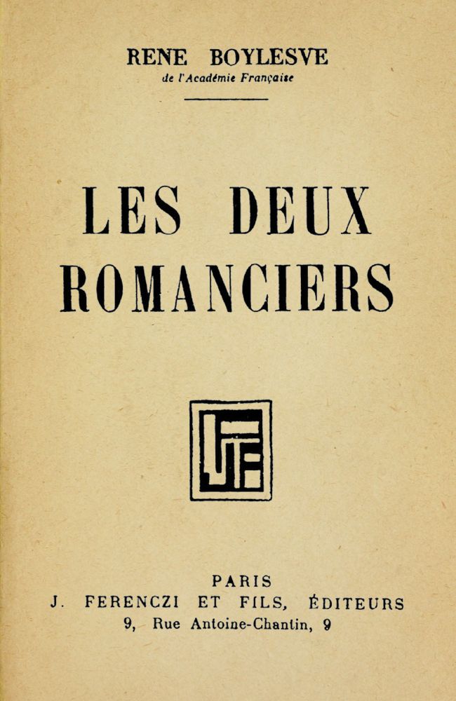 Les deux romanciers Les deux romanciers