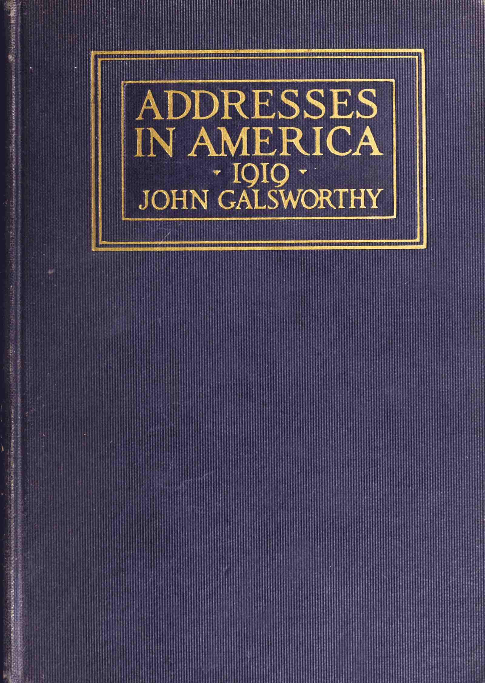 Addresses in America, 1919 Addresses in America, 1919