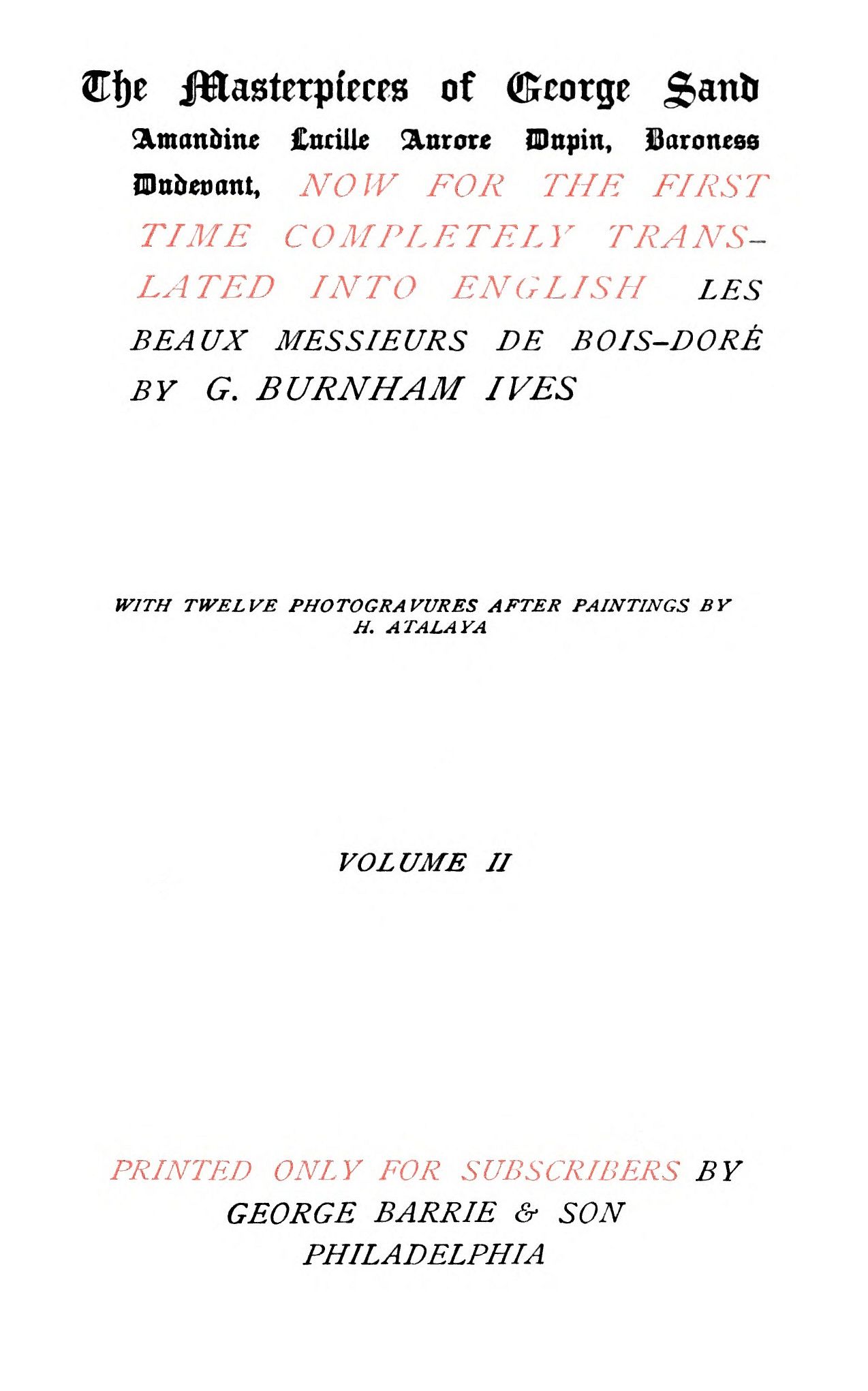 Les beaux messieurs de Bois-Doré Vol. 2 (of 2) Les beaux messieurs de Bois-Doré Vol. 2 (of 2)