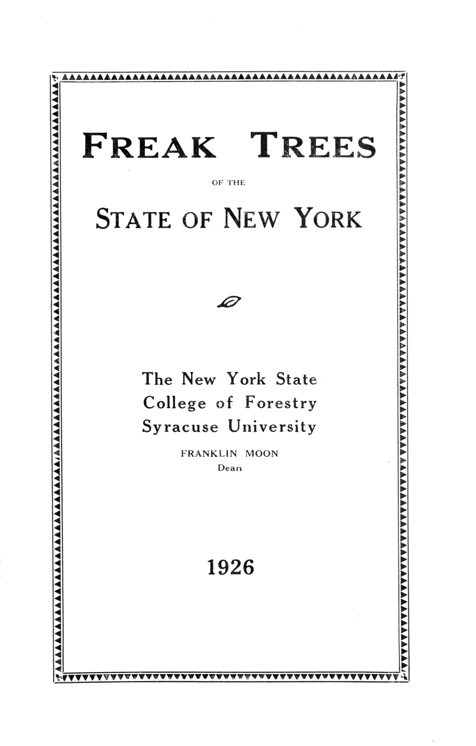 Freak trees of the State of New York Freak trees of the State of New York