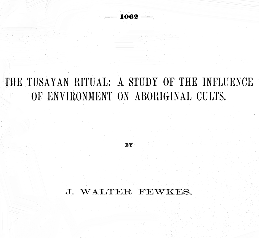 The Tusayan ritual The Tusayan ritual