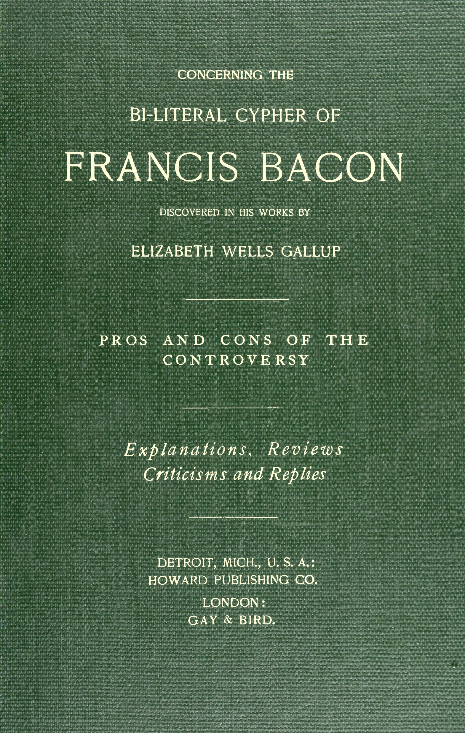 Francis Bacon'ın eserlerinde keşfedilen iki harfli şifre hakkında Francis Bacon'ın eserlerinde keşfedilen iki harfli şifre hakkında