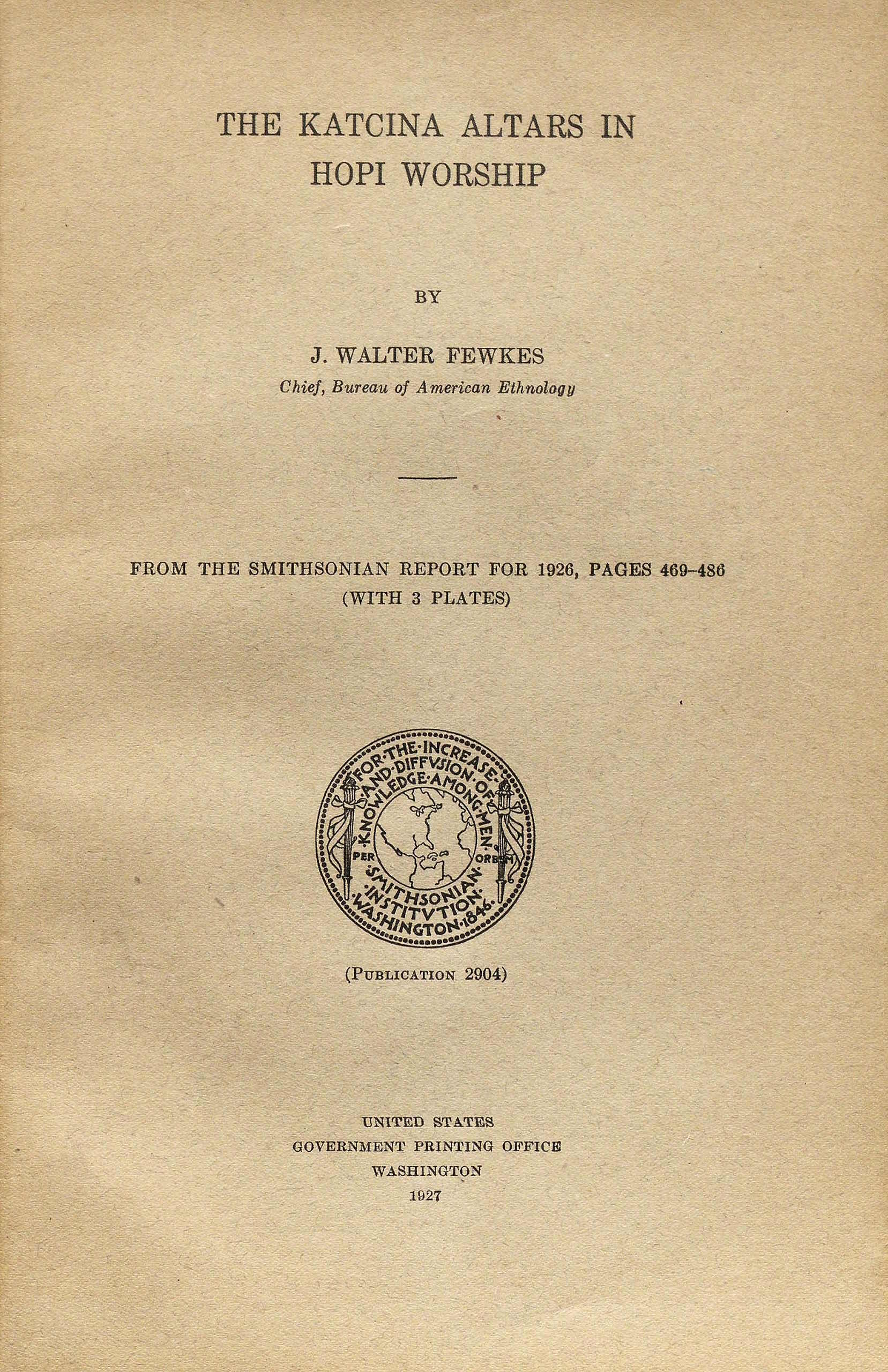 The Katcina altars in Hopi worship The Katcina altars in Hopi worship