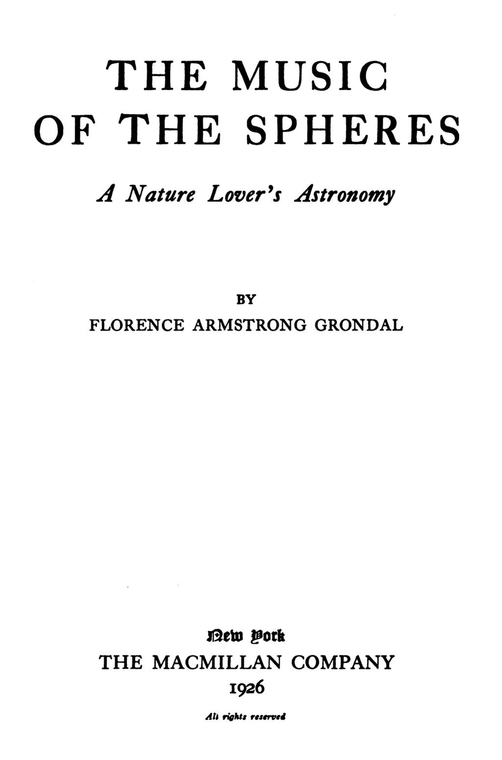 The music of the spheres The music of the spheres