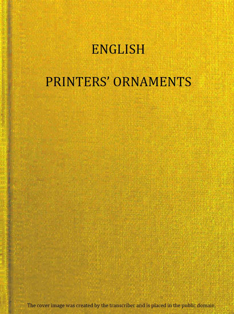 English printers' ornaments