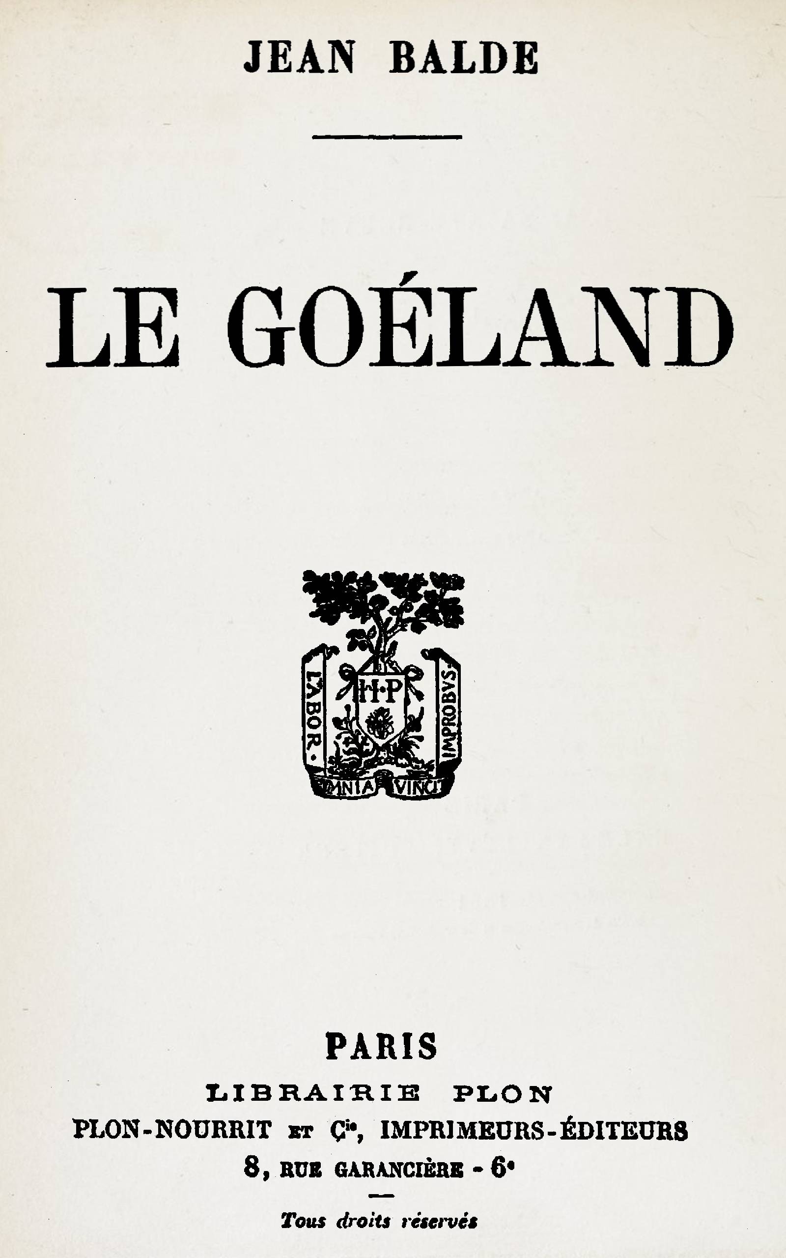 Le goéland Le goéland