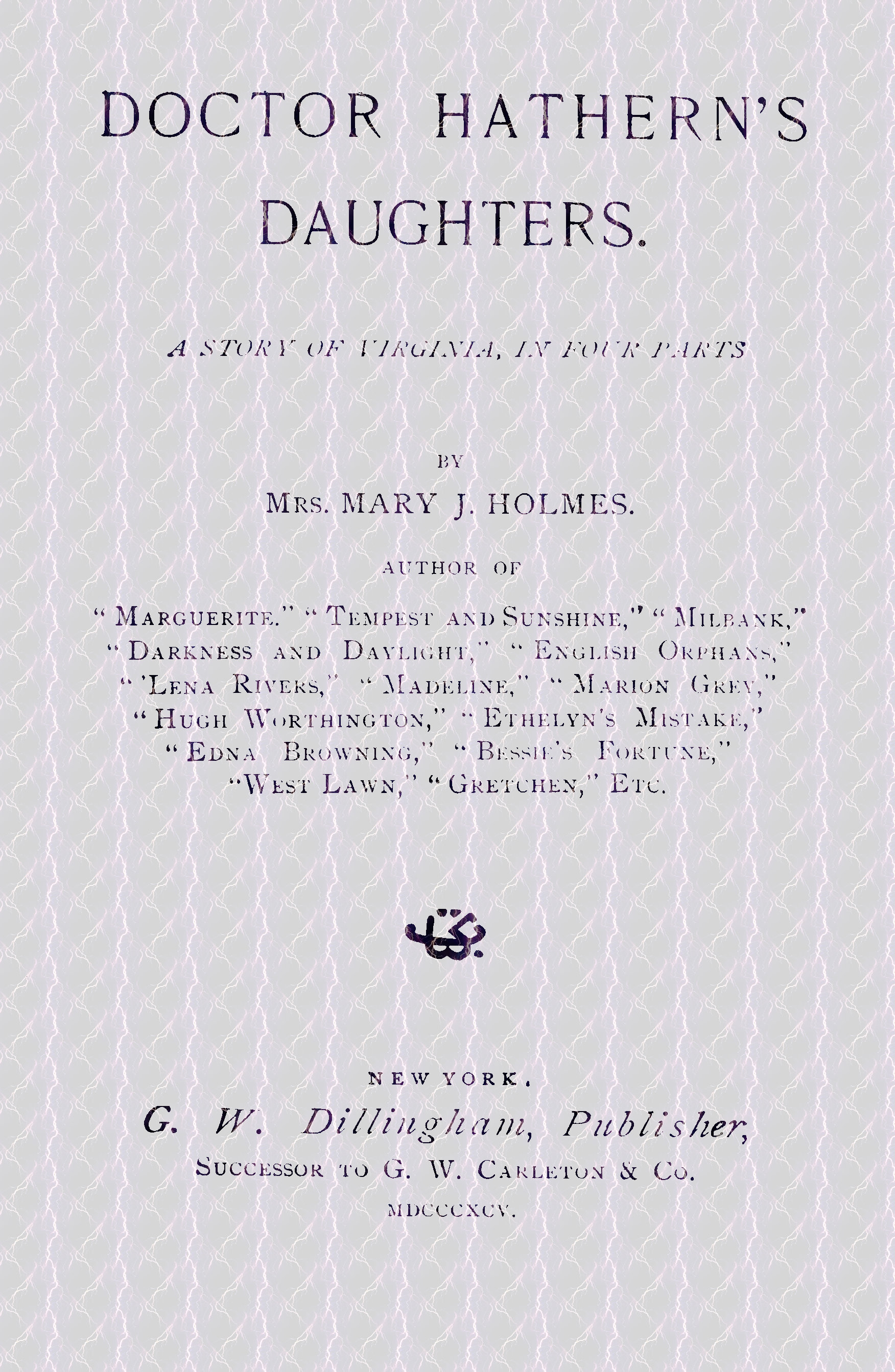 Doctor Hathern's daughters