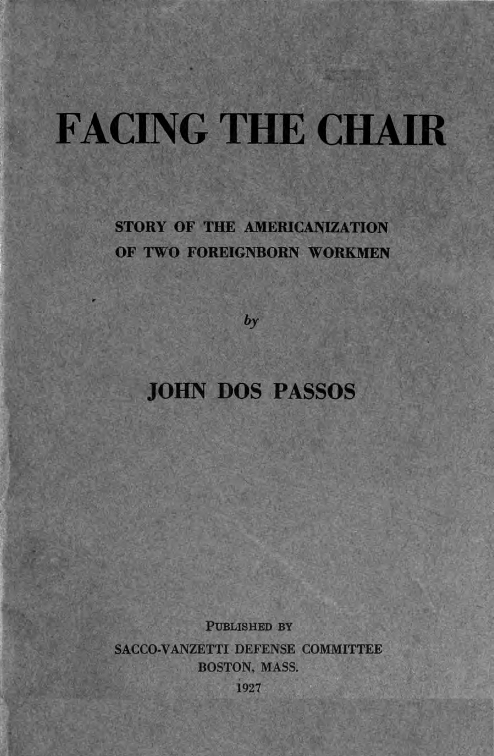 Facing the chair Facing the chair