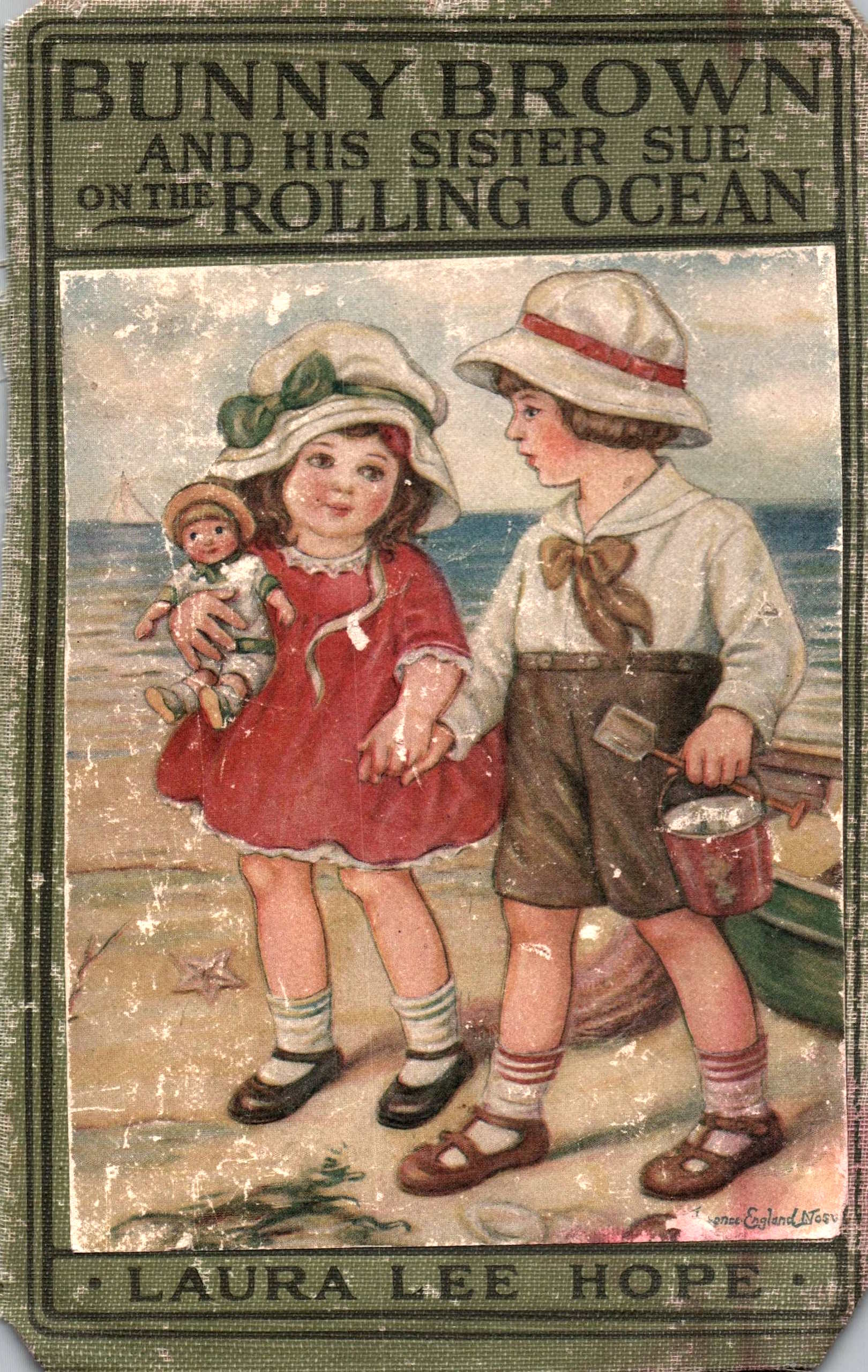 Bunny Brown and his sister Sue on the rolling ocean Bunny Brown and his sister Sue on the rolling ocean