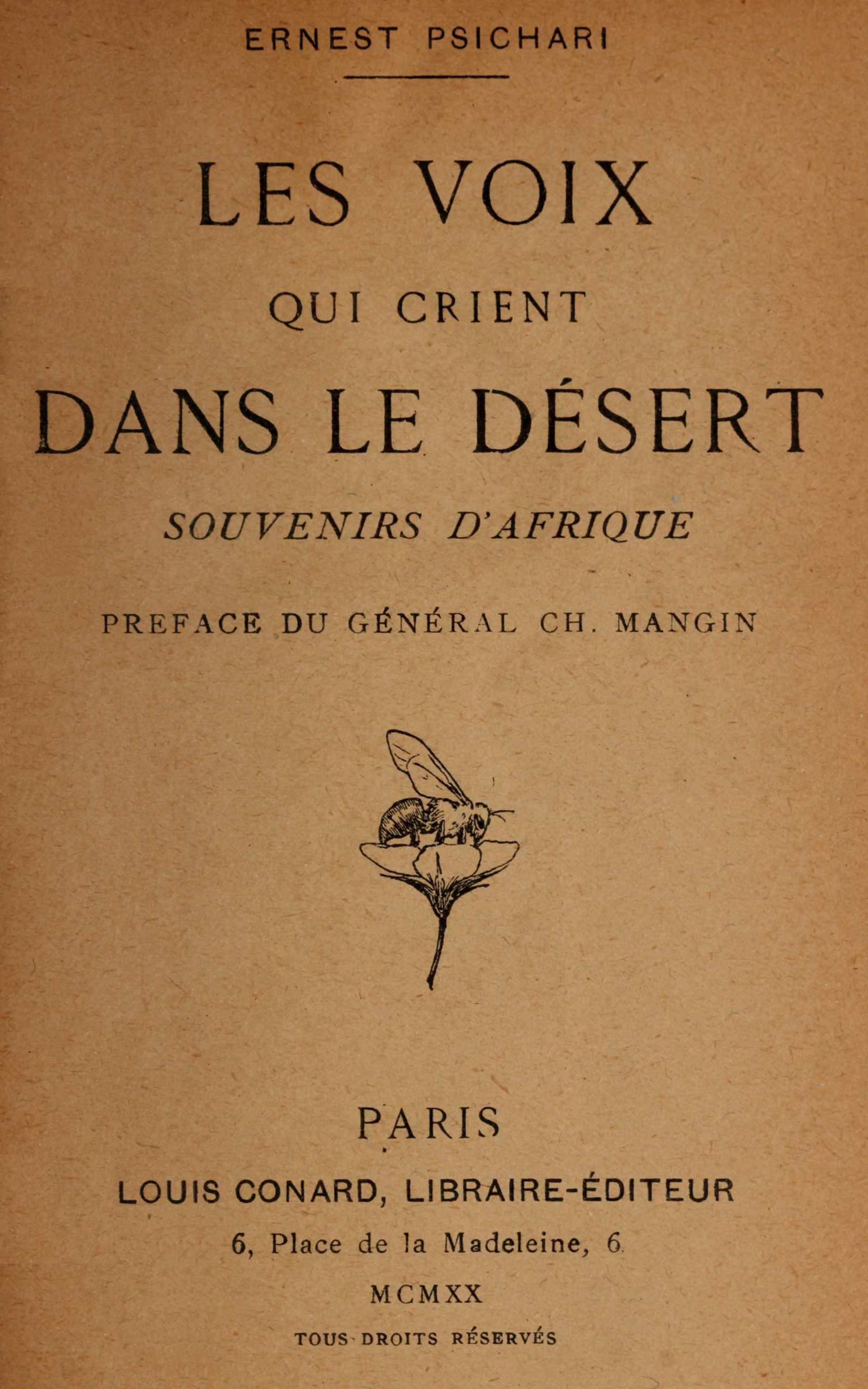 Les voix qui crient dans le désert Les voix qui crient dans le désert