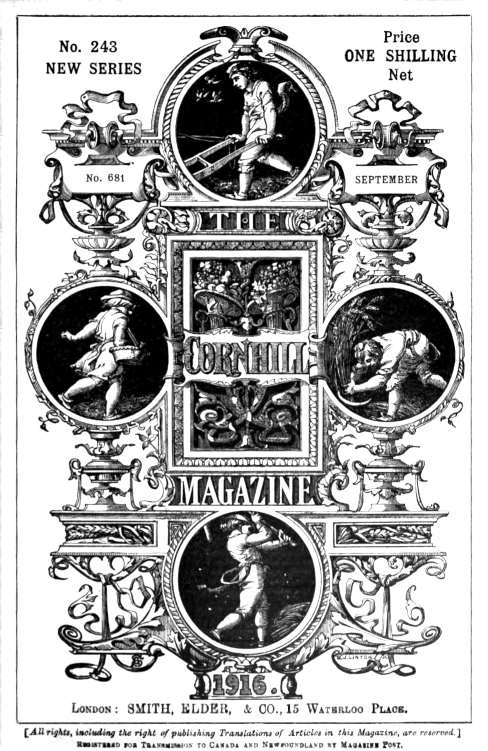The Cornhill Magazine, (vol. XLI, no. 243 new series, September 1916)