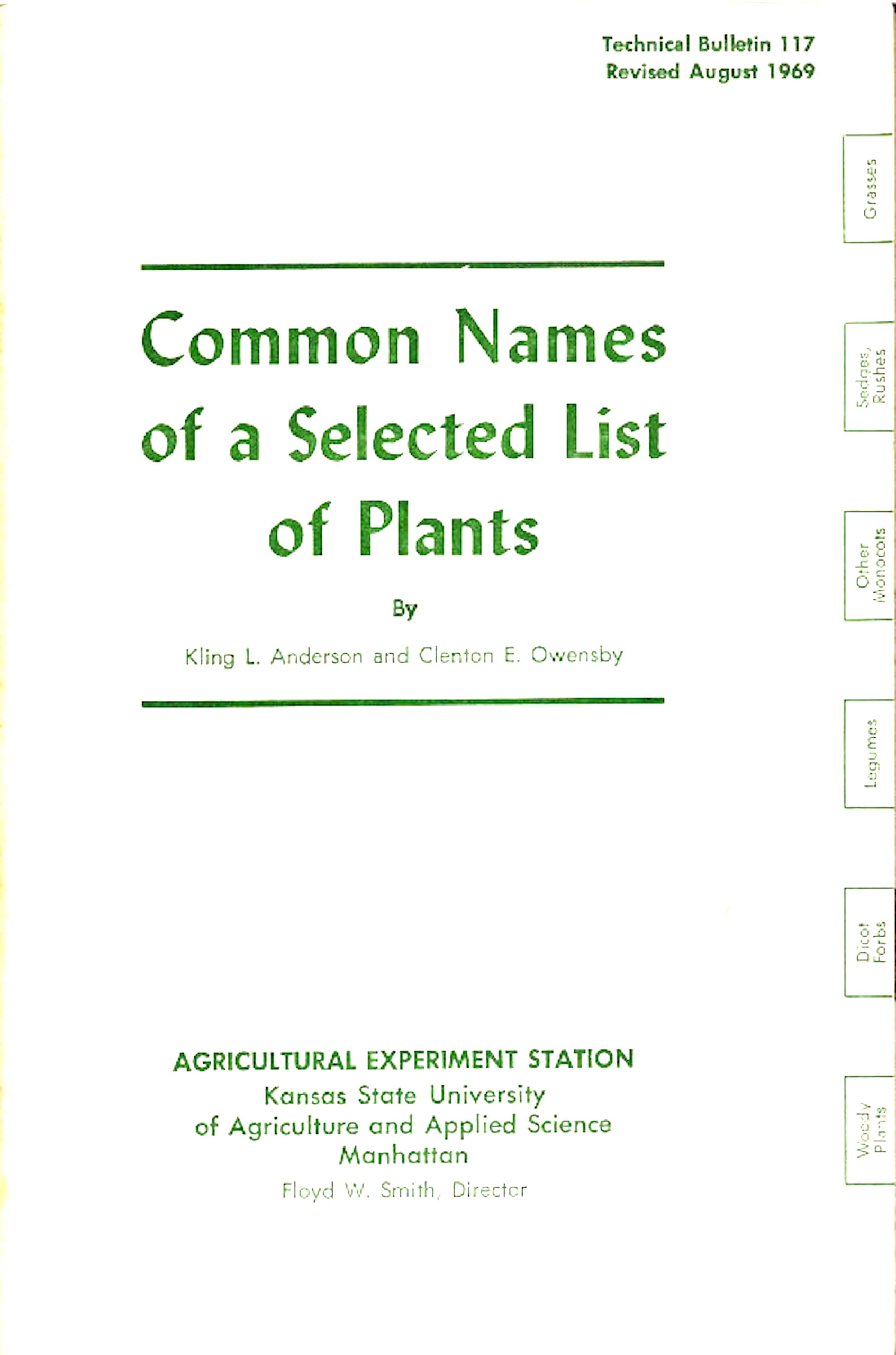 Common names of a selected list of plants Common names of a selected list of plants
