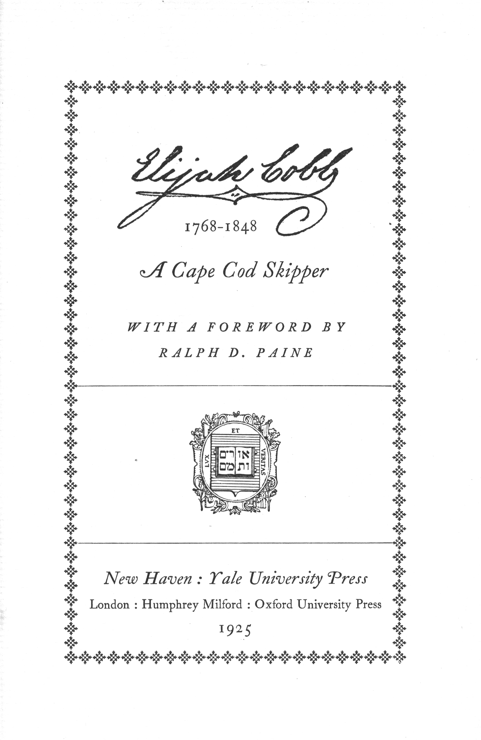 Elijah Cobb Elijah Cobb