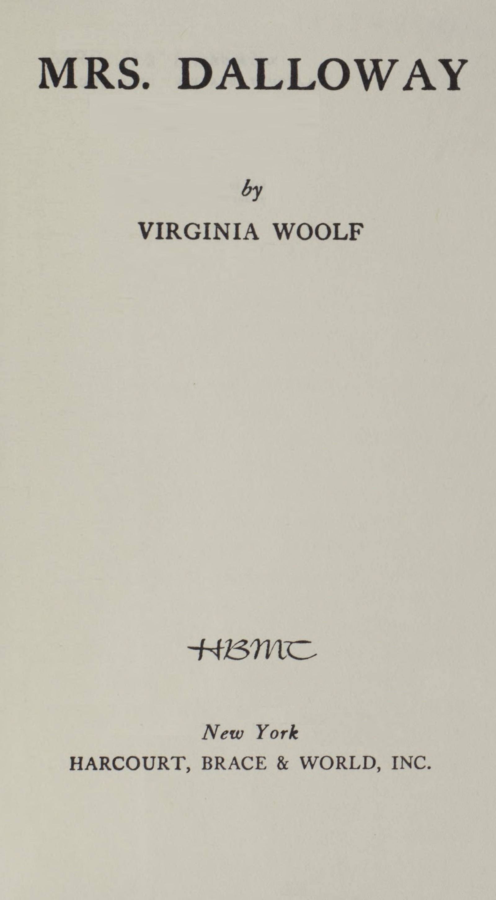 Mrs. Dalloway Mrs. Dalloway